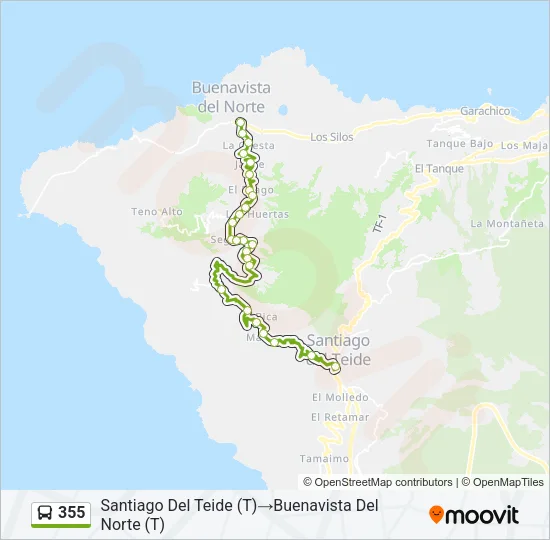 355 Bus Line Map