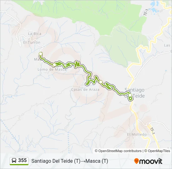 355 Bus Line Map