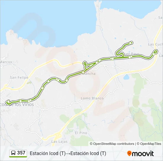 357 Bus Line Map