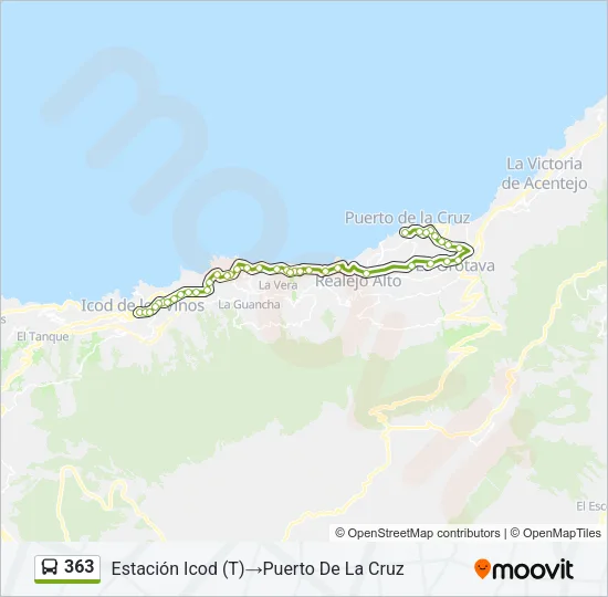 363 Bus Line Map