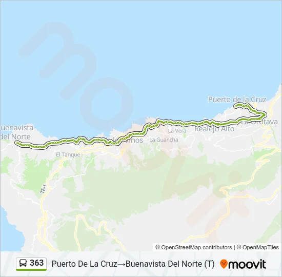 363 Bus Line Map