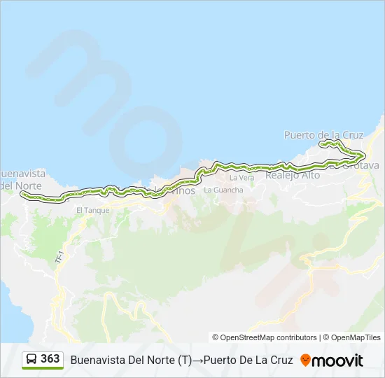 363 Bus Line Map