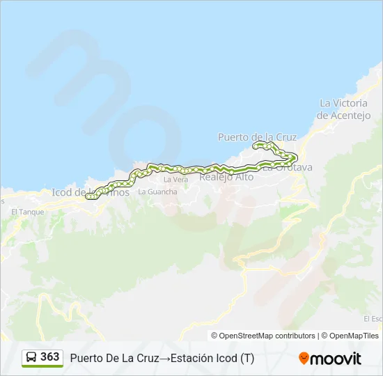 363 Bus Line Map