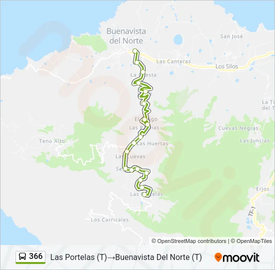 366 Bus Line Map