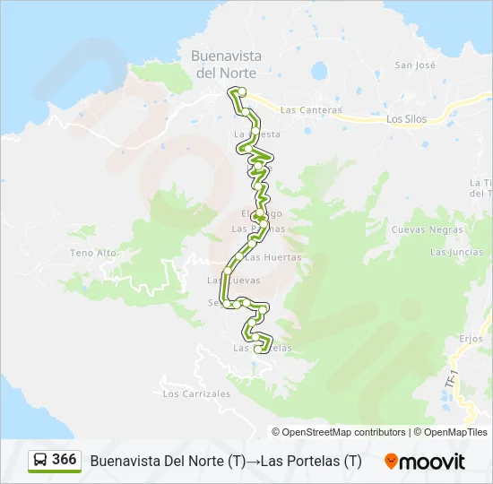 366 Bus Line Map