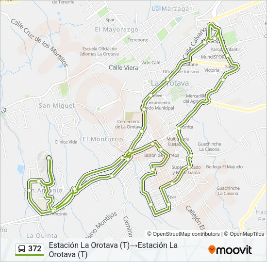 372 Bus Line Map