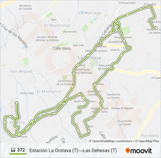 372 Bus Line Map