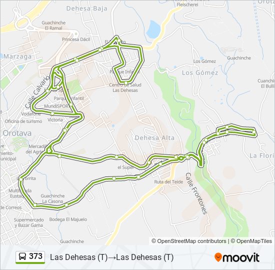 373 bus Line Map