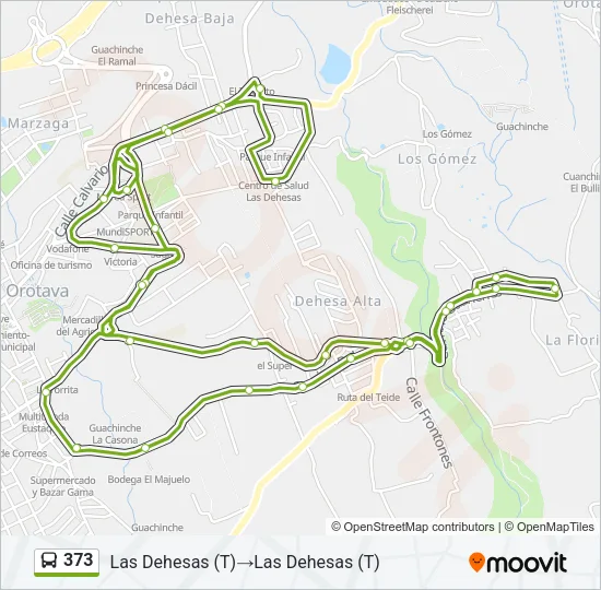 373 Bus Line Map