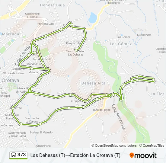 373 Bus Line Map