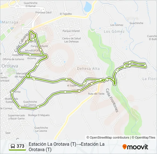 373 Bus Line Map