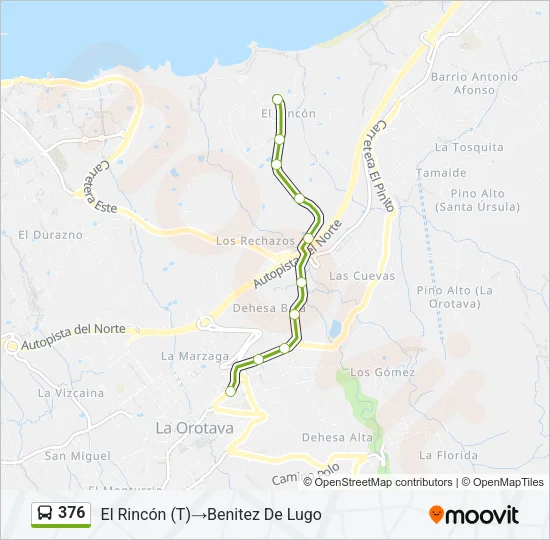 376 Bus Line Map