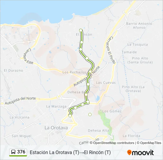 376 Bus Line Map