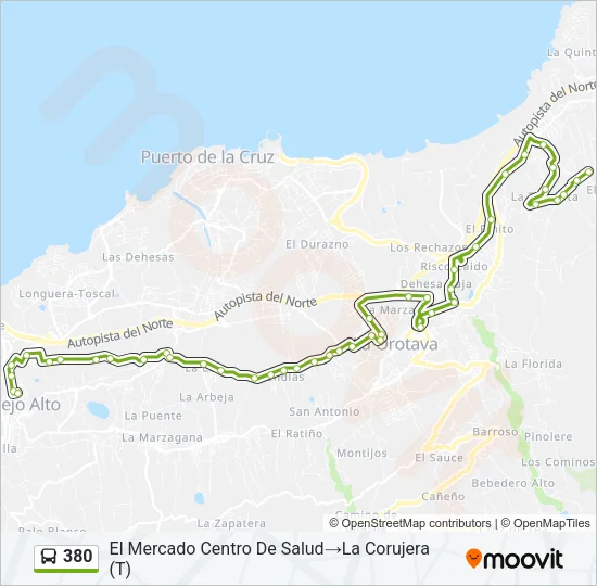 380 Bus Line Map