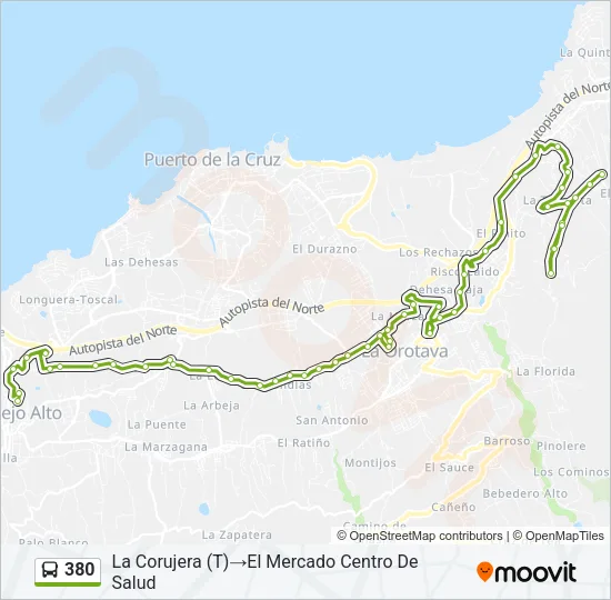 380 Bus Line Map