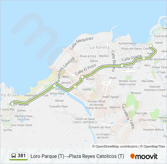 381 Bus Line Map