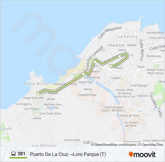 381 bus Line Map