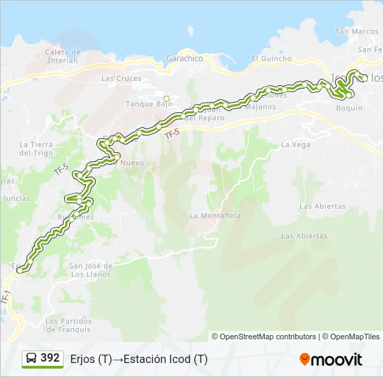 392 Bus Line Map