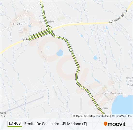 408 Bus Line Map