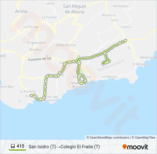 415 Bus Line Map