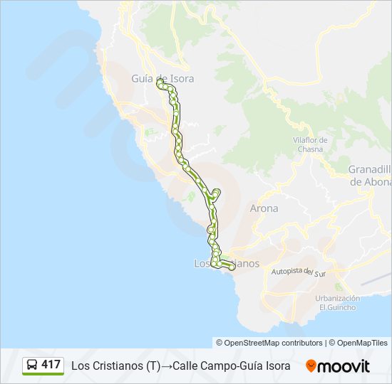 417 bus Line Map