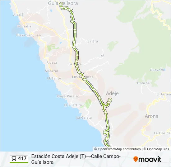 417 Bus Line Map