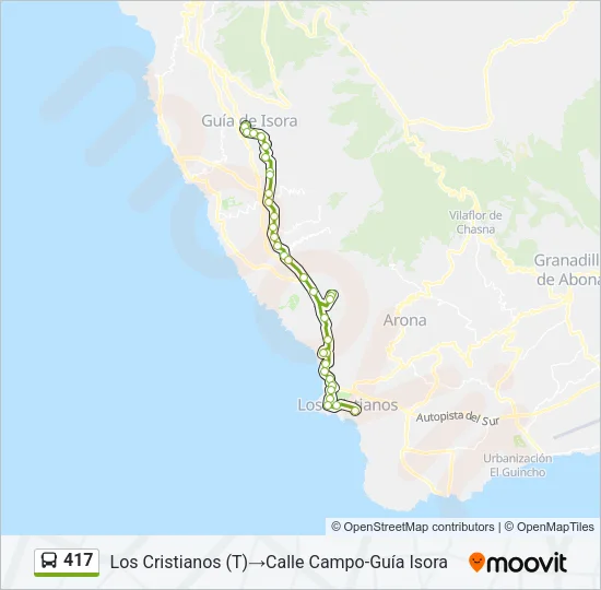 417 Bus Line Map