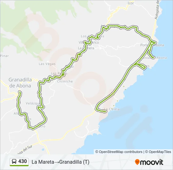 430 Bus Line Map