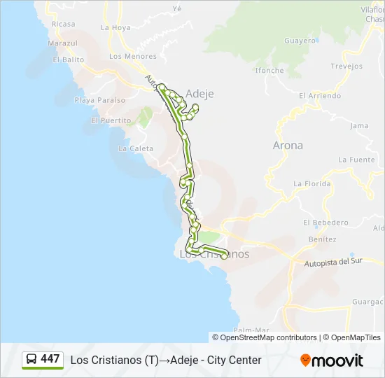 447 Bus Line Map