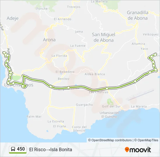 450 Bus Line Map