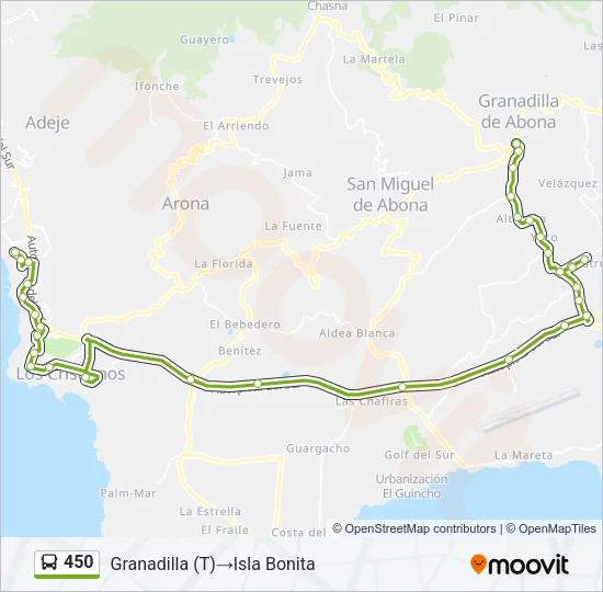450 Bus Line Map