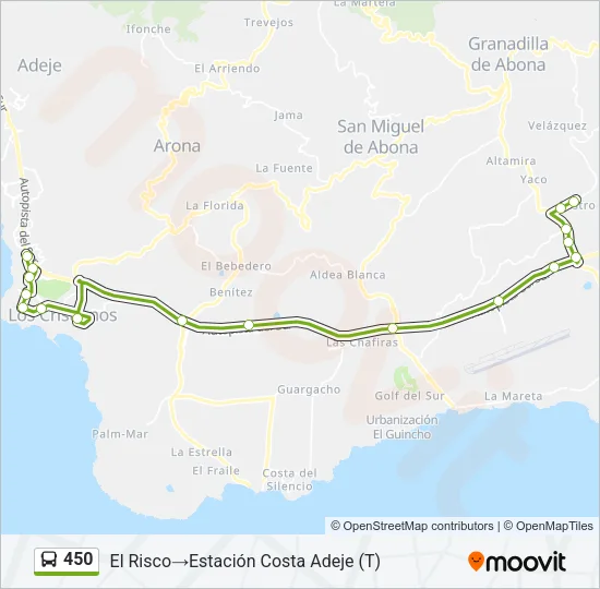 450 Bus Line Map