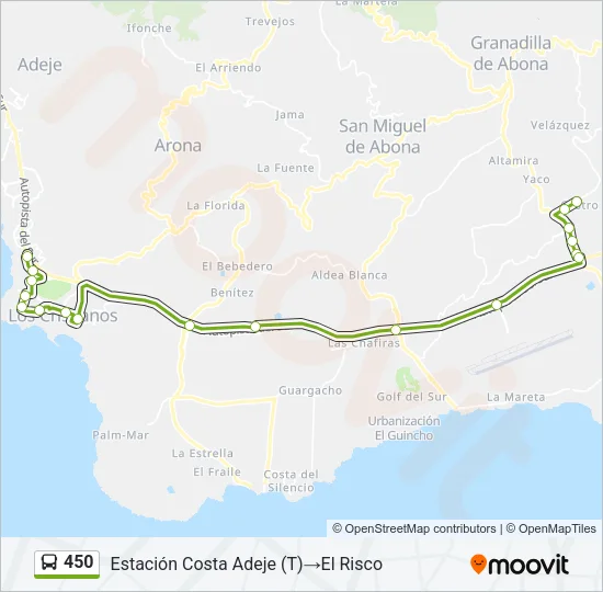 450 Bus Line Map