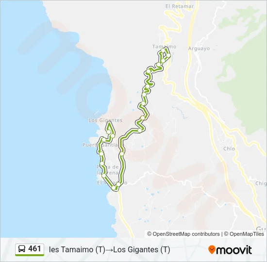 461 Bus Line Map