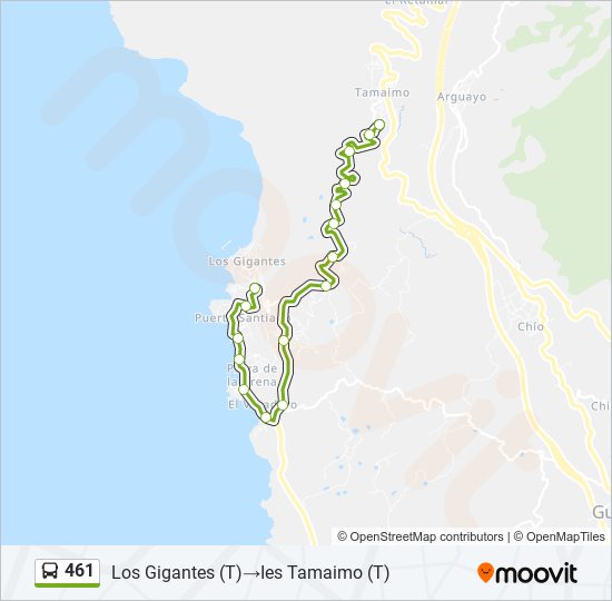 461 bus Line Map