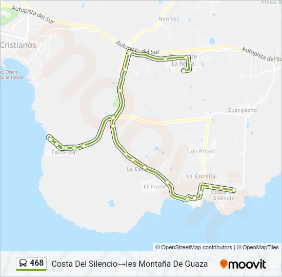 468 Bus Line Map