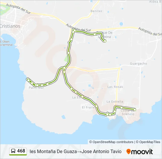 468 Bus Line Map