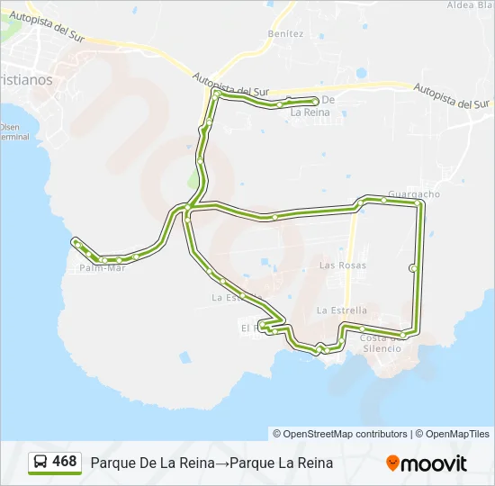 468 Bus Line Map