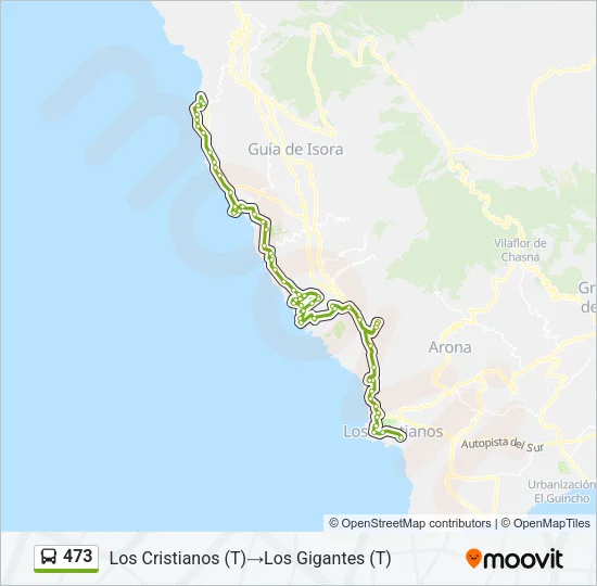473 Bus Line Map