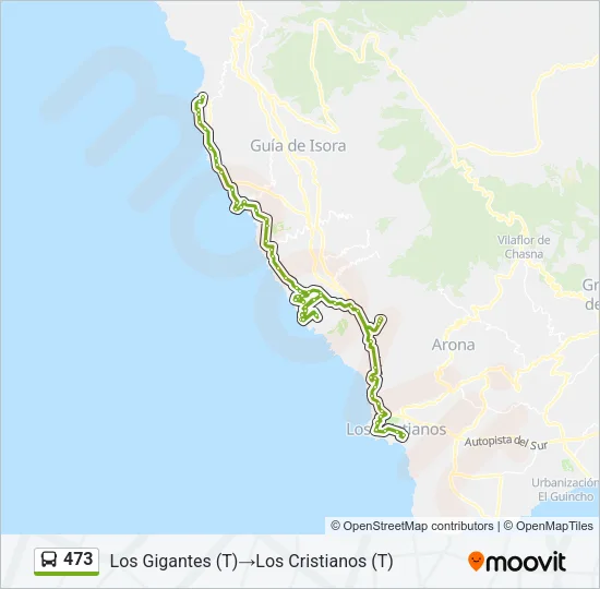 473 Bus Line Map
