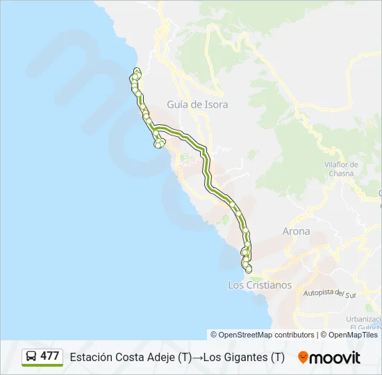 477 Bus Line Map