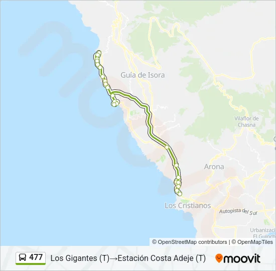 477 Bus Line Map