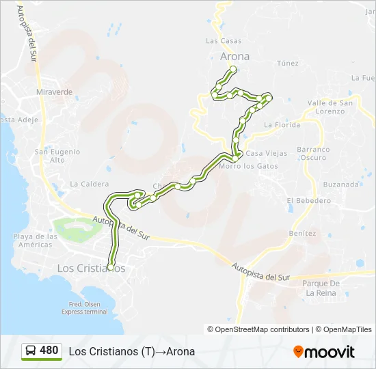 480 Bus Line Map