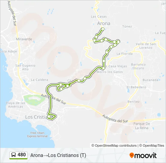480 Bus Line Map