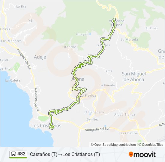 482 bus Mapa de línia