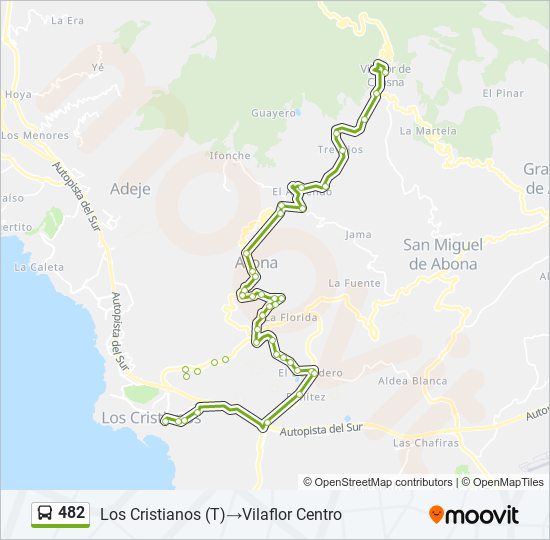 482 bus Line Map