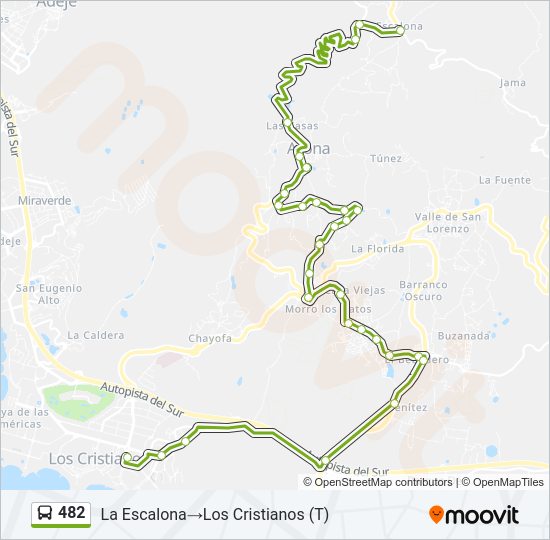 482 bus Mapa de línia