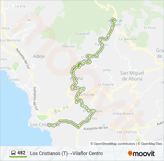 482 Bus Line Map