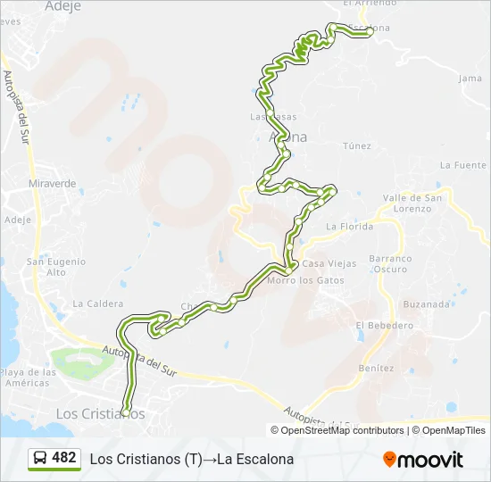 482 Bus Line Map