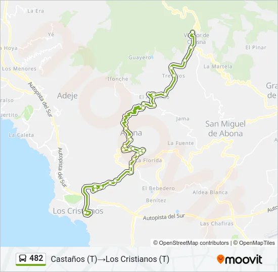 482 Bus Line Map